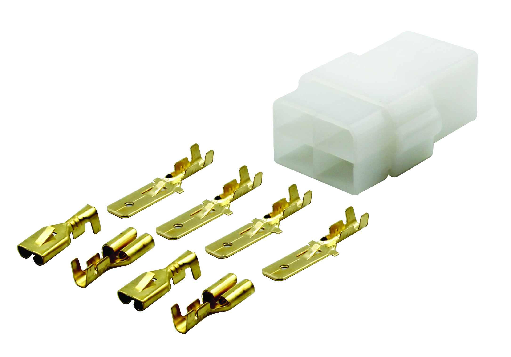 Разъем соединит. проводки 4 конт. 6.3 мм -D- арт:AVY-0248