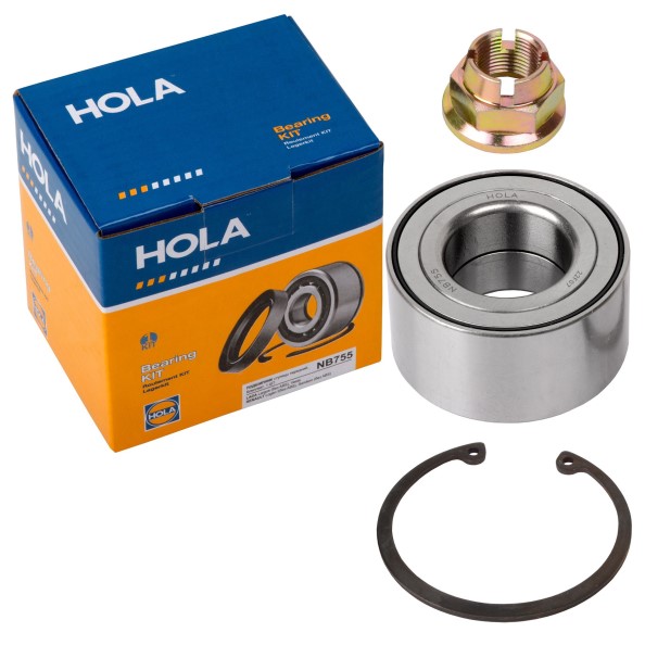 Подшипник ступицы Renault Logan Sandero Lada Largus XRAY Vesta перед. без ABS /гайка+стопор/ -D- арт:NB755