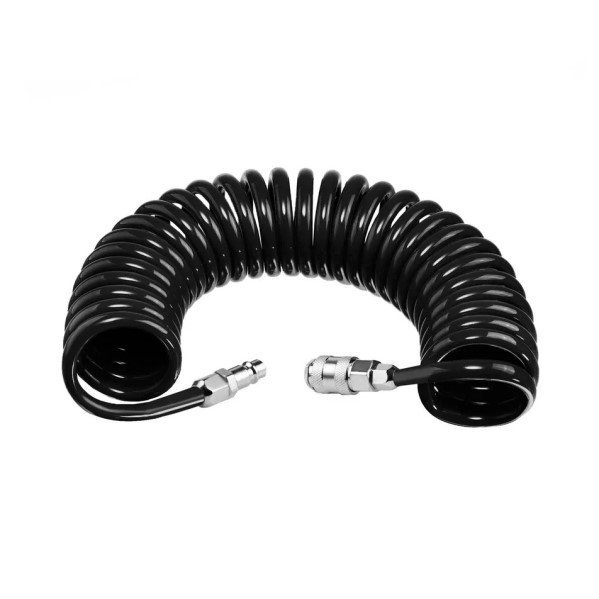 Шланг подкачки шин спиральный с быстросъемным соединением 6 м -D- арт:БАК.32150