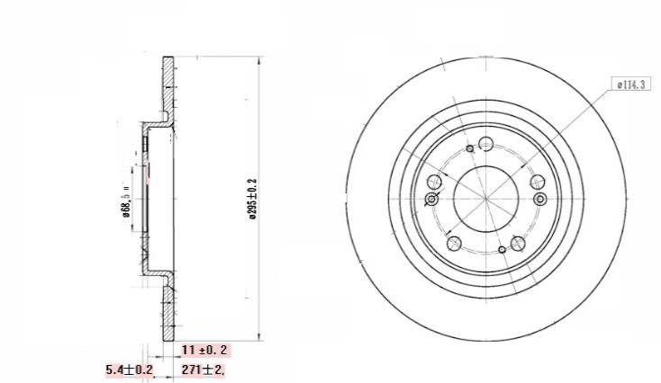 Диск тормозной задний Haval Jolion 20- 1.5