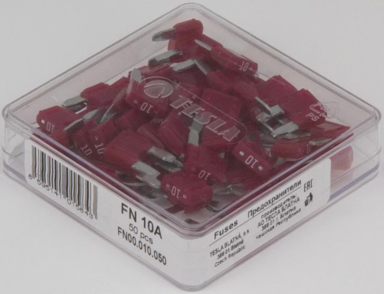 Предохранители флаж. 10А мини -D- арт:FN 10A.50