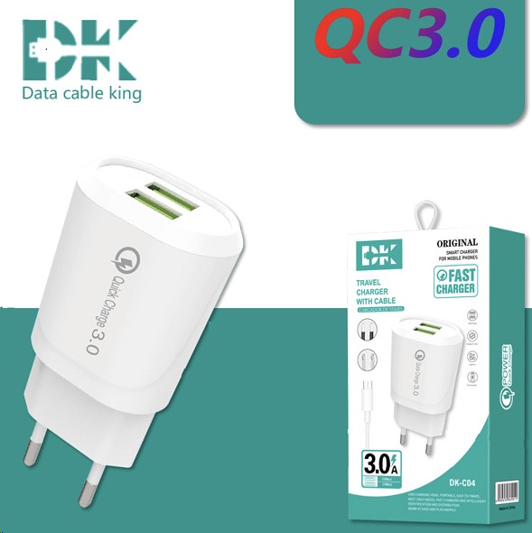 Зарядное устр-во сетевое 2 USB 2.1A (QC3.0) -D- арт:DK-CX-51