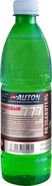 Разбавитель 0,5 л. для акриловых ЛКМ (стандарт) -D- арт:ATN-S70694