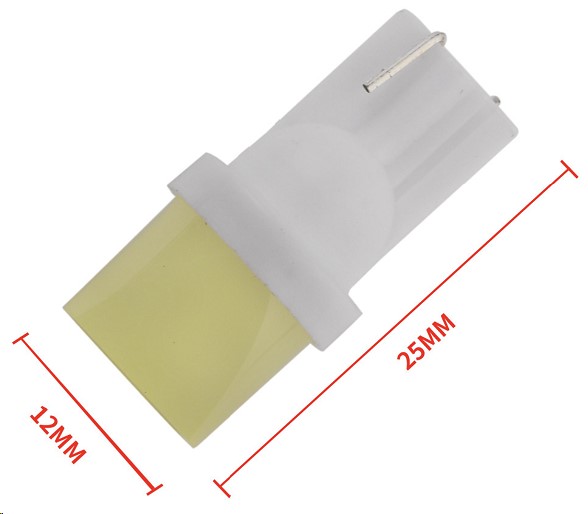 Лампа габарит. 12V W5W T10 1 COB без цок. W2.1x9.5d -D- арт:SC-T10-1COB