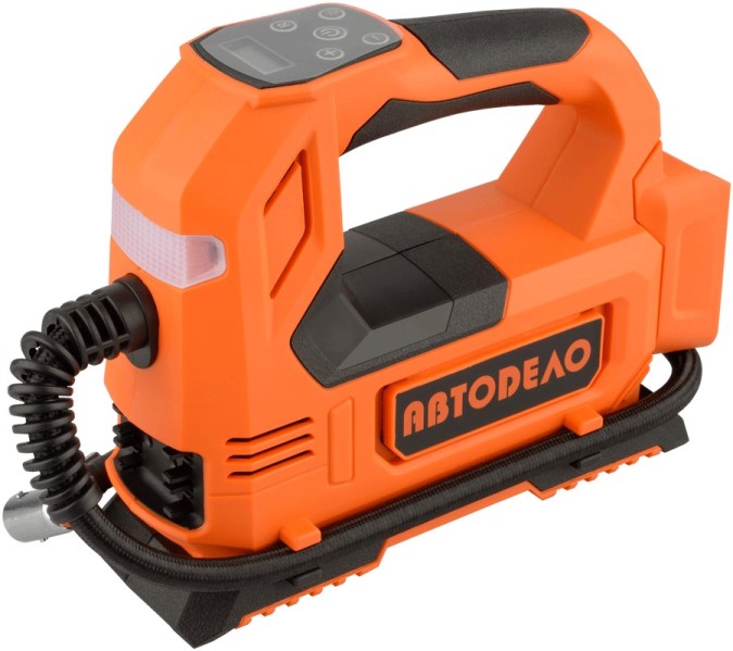 Компрессор аккумуляторный 12/21В (8 АТМ 35L/MIN, цифр. манометр, без з/у и акб) -D- арт:44445