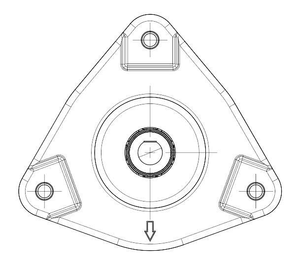 Опора стойки Hyundai Santa Fe (12-) Kia Sorento (09-) перед. (без подш.) -D- арт:SA 0873