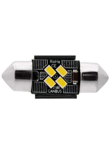 Лампа салонная 12V C5W T11 SV8.5 4 SMD 31мм CANBUS 2 шт