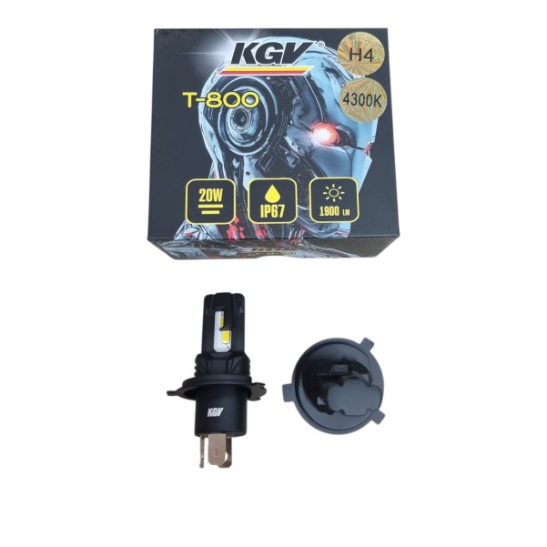 Лампа H4 12V LED 16/22W/1900LM 4300K 2 шт