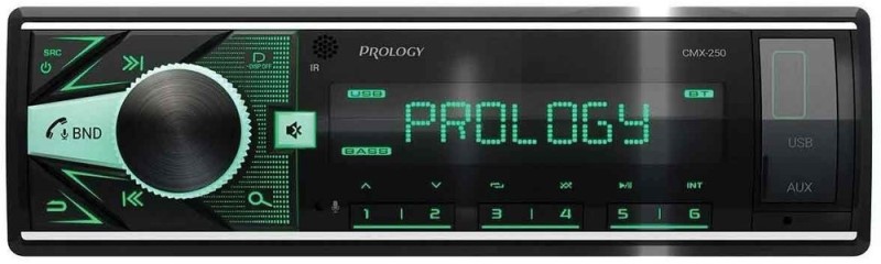 Автомагнитола Prology CMX-250 медиа-ресивер 1din USB, AUX, BT, FLAC, MP3, 4*55 Вт