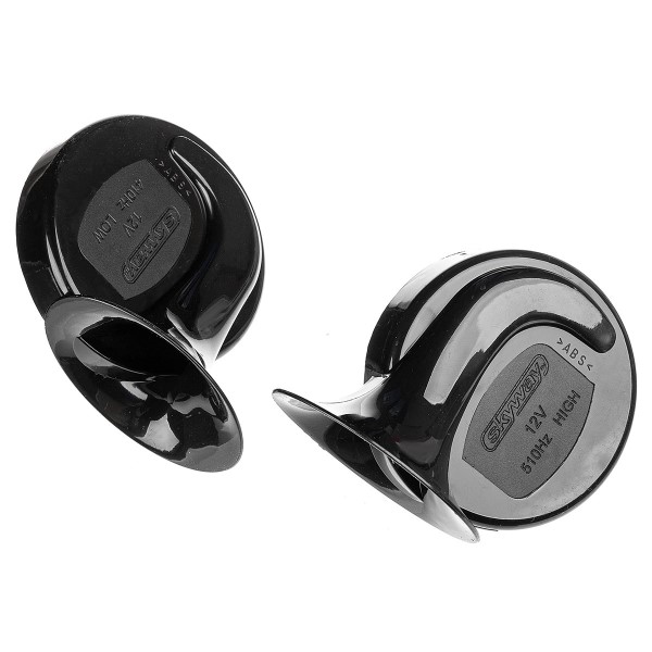Сигнал звуковой улитка 12V d=90мм 110dB сталь/пластик 2шт