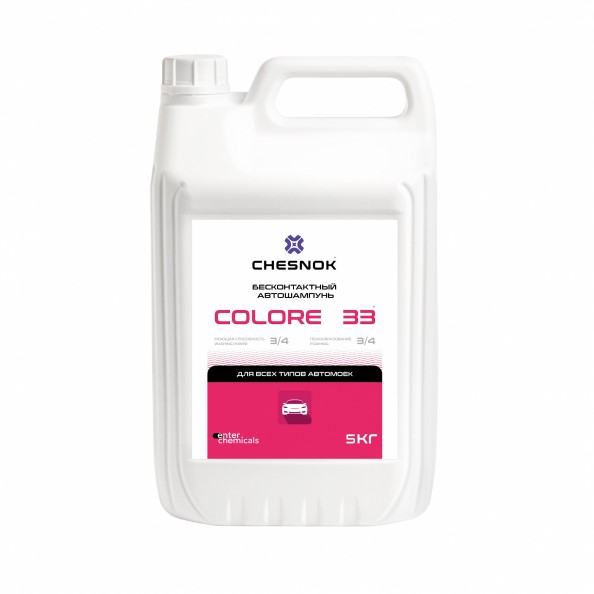 Шампунь для бесконт. мойки 5 л. COLORE 33 розовая пена