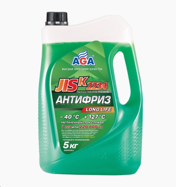 Антифриз AGA Long Life JIS K -40С (5 кг.) зеленый