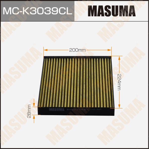 Салонный фильтр AC0239C MASUMA угольный CRETA, SPORTAGE IV / GAMMA, THETA2 16- (1/40)