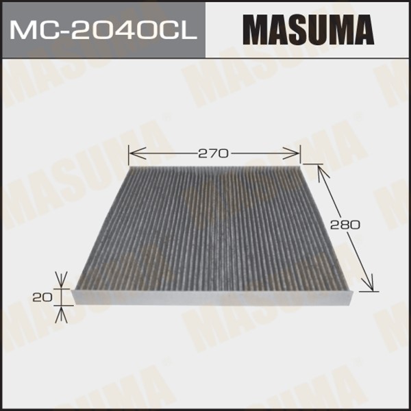 Салонный фильтр AC2510 MASUMA угольный (1/40)