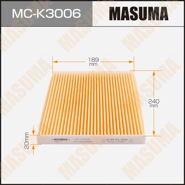 Салонный фильтр AC9407C MASUMA HYUNDAI TUCSON / V2000, V2700 04-  (1/40)