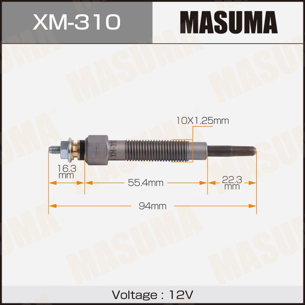Свеча накаливания MASUMA  PM- 75 /4D56   (1/10/100)