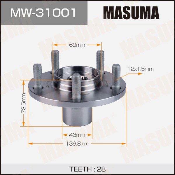 Ступица MASUMA front MITSUBISHI OUTLANDER / CW6W