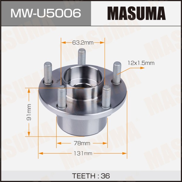 Ступичный узел MASUMA front FORD FOCUS, FOCUS C-MAX 03-  (with ABS)