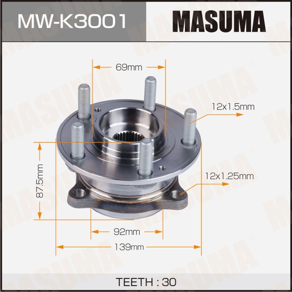 Ступичный узел MASUMA front HYUNDAI SANTA FE II, IX55 05-