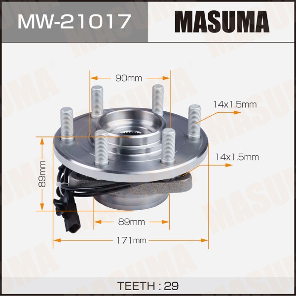 Ступичный узел MASUMA front INFINITY QX56, QX80 / Z62 (with ABS)