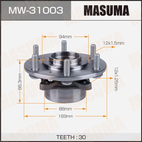 Ступичный узел MASUMA front MITSUBISHI PAJERO / KH4W