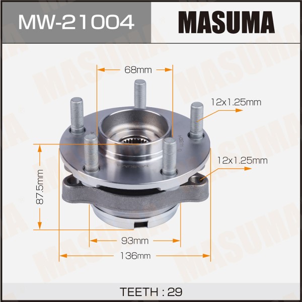 Ступичный узел MASUMA front NISSAN MURANO / Z50 (with ABS)