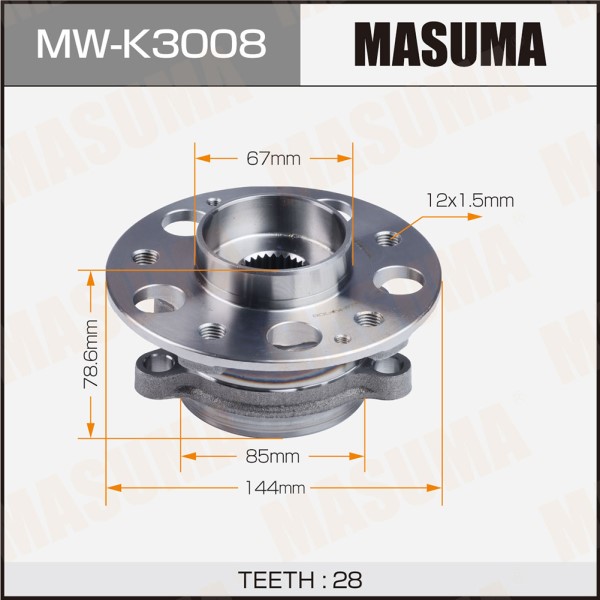 Ступичный узел MASUMA front SSANGYONG ACTYON II 10-