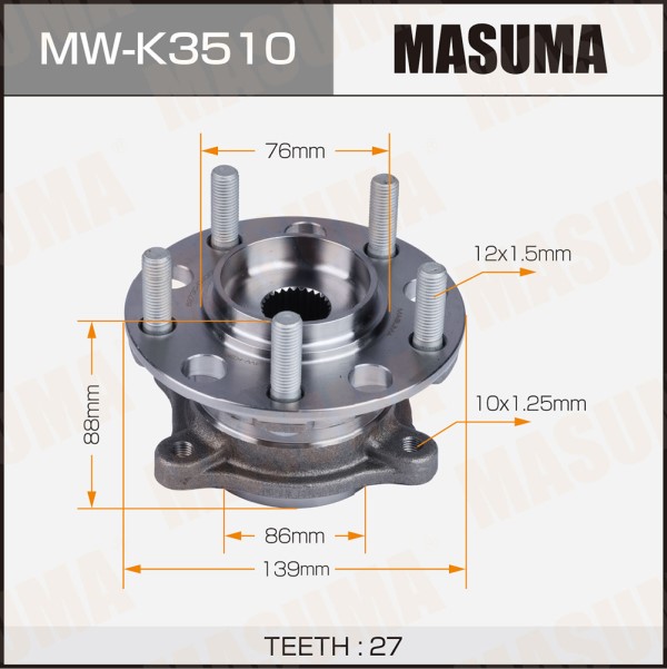 Ступичный узел MASUMA rear HYUNDAI TUCSON III, KIA SPORTAGE IV 15- (with ABS)