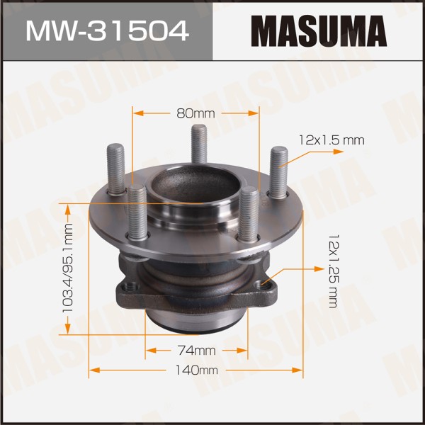 Ступичный узел MASUMA rear MITSUBISHI OUTLANDER, LANCER / CW5W, CY9A (with ABS)