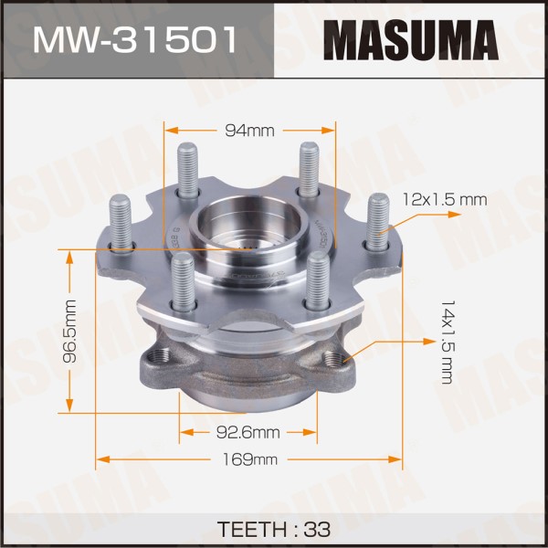 Ступичный узел MASUMA rear MITSUBISHI PAJERO / V87W, V97W