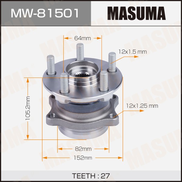 Ступичный узел MASUMA rear SUBARU FORESTER / S12 (with ABS)