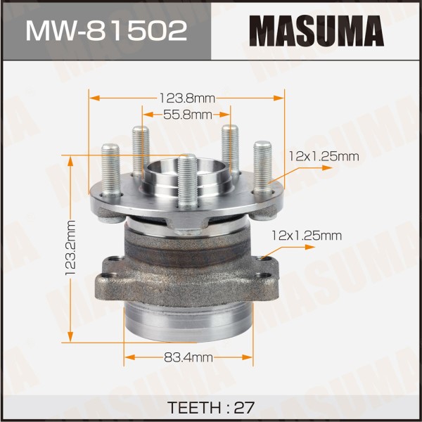 Ступичный узел MASUMA rear SUBARU FORESTER / S13 (with ABS)