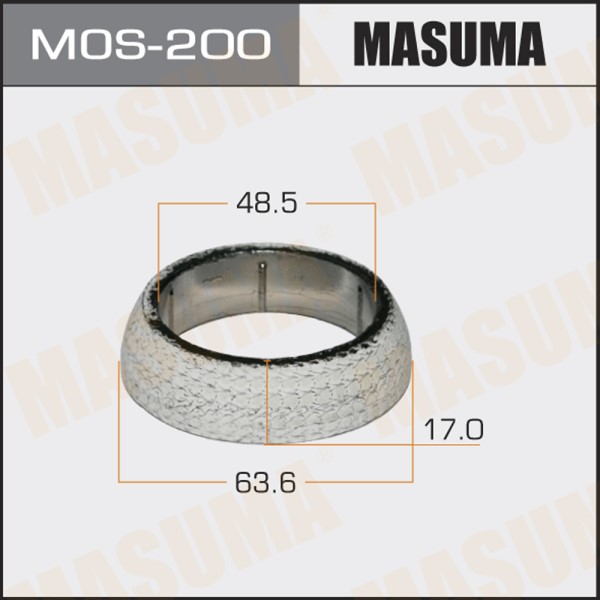 Уплотнительное кольцо под выхлопной коллектор MASUMA 48.5 x 63.6 x 17 mm