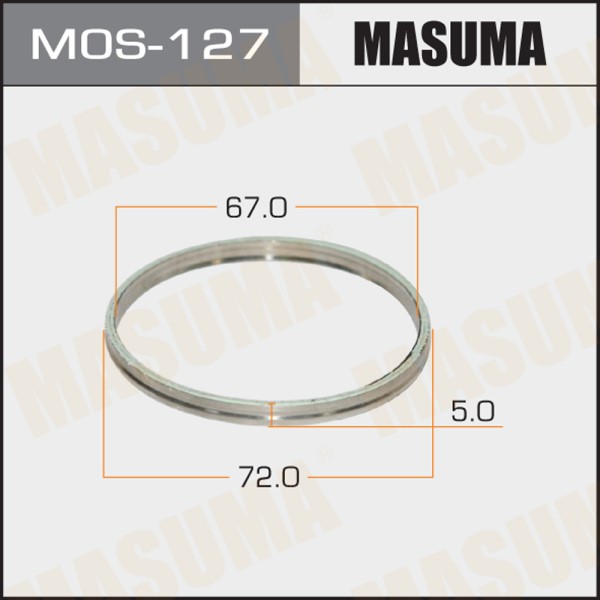 Уплотнительное кольцо под выхлопной коллектор MASUMA 67 х 72