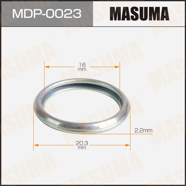 Шайба (прокладка) для болта маслосливного MASUMA, SUBARU 16x20.3x2.2 [уп.50]