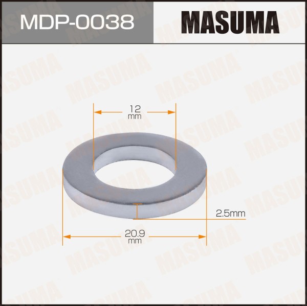 Шайба (прокладка) для болта маслосливного MASUMA, TOYOTA 20.9x12x2.5 [уп.50]