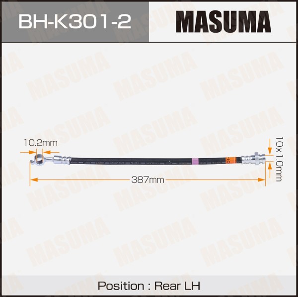 Шланг тормозной MASUMA HYUNDAI- /rear/ IX35, TUCSON II LH