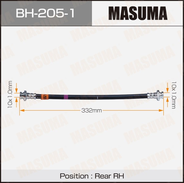 Шланг тормозной MASUMA N- /rear/ Sunny B15 RH (тоже BH-205-1)