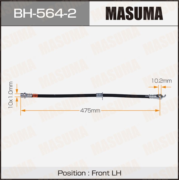 Шланг тормозной MASUMA T- /front/ Camry ACV4#, LEXUS ES350 LH