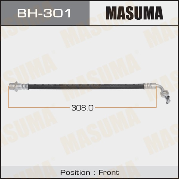 Шланг тормозной MASUMA T- /front/ Land Cruiser ##J8# (9208-9801)