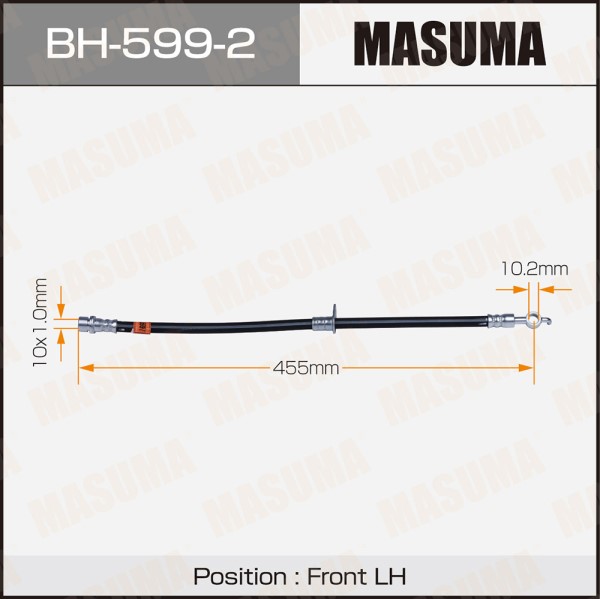 Шланг тормозной MASUMA T- /front/ CAMRY, WINDOM / ACV30L, MCV30 LH