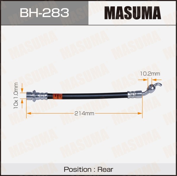 Шланг тормозной MASUMA T- /rear/ Camry, Vista ##V50 (0004- ), Fielder ZZE123, ZZE122..LXL