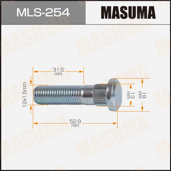 Шпилька MASUMA 12x1.5мм, L=52.9мм / Ford
