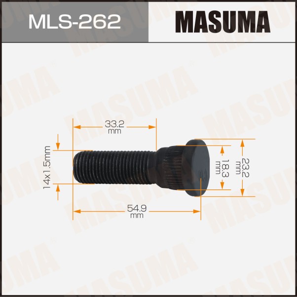 Шпилька MASUMA 14x1.5мм, L=54.9мм / Ssangyong