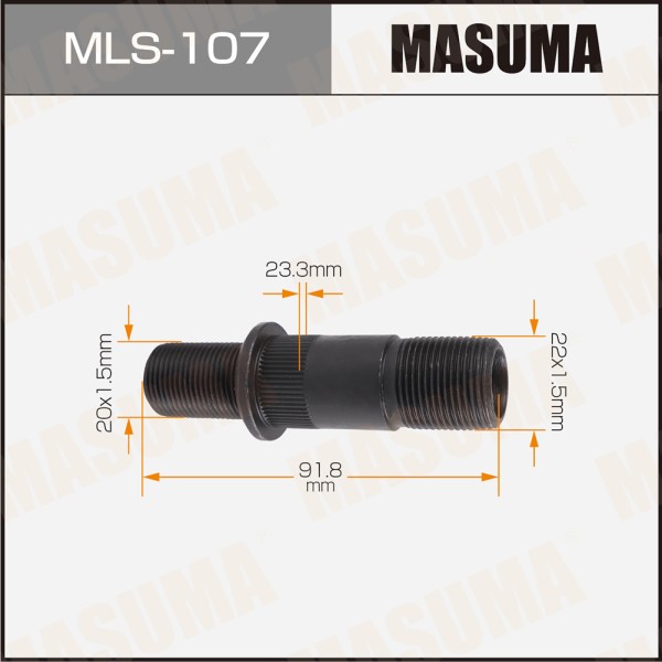 Шпилька для грузовика MASUMA 20x1.5мм - 22x1.5мм, L=91.8мм / OEM_8-97081-584-1 Isuzu