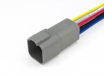 Разъем Deutsch DT04-6P (6pin) 6 контактов для Г-3302, Кам, МАЗ, УРАЛ, DAF, IVECO, MAN, Mercedes, Renault, Scania, Tatra