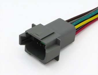 Разъем Deutsch DT04-8P (8pin) 8 контактов для Г-3302, Кам, МАЗ, УРАЛ, DAF, IVECO, MAN, Mercedes, Renault, Scania, Tatra