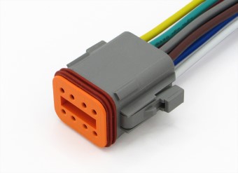 Разъем Deutsch DT06-8S (8pin) 8 контактов для Г-3302, Кам, МАЗ, УРАЛ, DAF, IVECO, MAN, Mercedes, Renault, Scania, Tatra