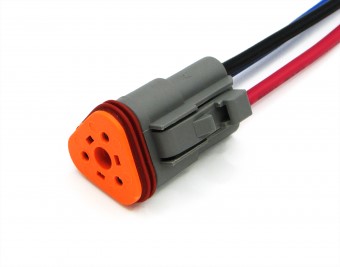 Разъем Deutsch DT06-3S (3pin) 3 контакта для Г-3302, Кам, МАЗ, УРАЛ, DAF, IVECO, MAN, Mercedes, Renault, Scania, Tatra
