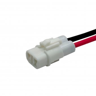 Разъем 61802182 (2pin) 2 контакта к указателям поворота, дневным ходовым огням, ПТФ для Geely; к жгуту накладки крышки